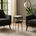 Black Quartz Round Nesting Tables - Image 8