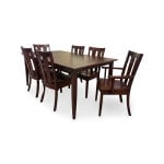 Transitional 7-Piece Cherry Smoke Dining Set - Image 2