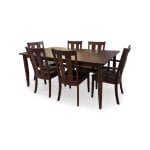 Transitional 7-Piece Cherry Smoke Dining Set