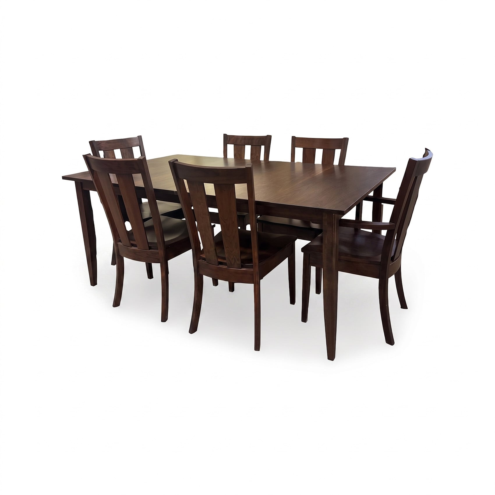 Transitional 7-Piece Cherry Smoke Dining Set