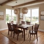 Transitional 7-Piece Cherry Smoke Dining Set - Image 6