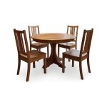 5-Piece Pedestal Table Dining Set
