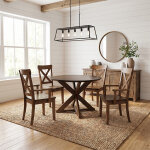 Dublin 5-Piece Dutch-X Pedestal Table Dining Set - Image 5