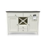 Two-Tone Dining Buffet with Wine Bottle Storage