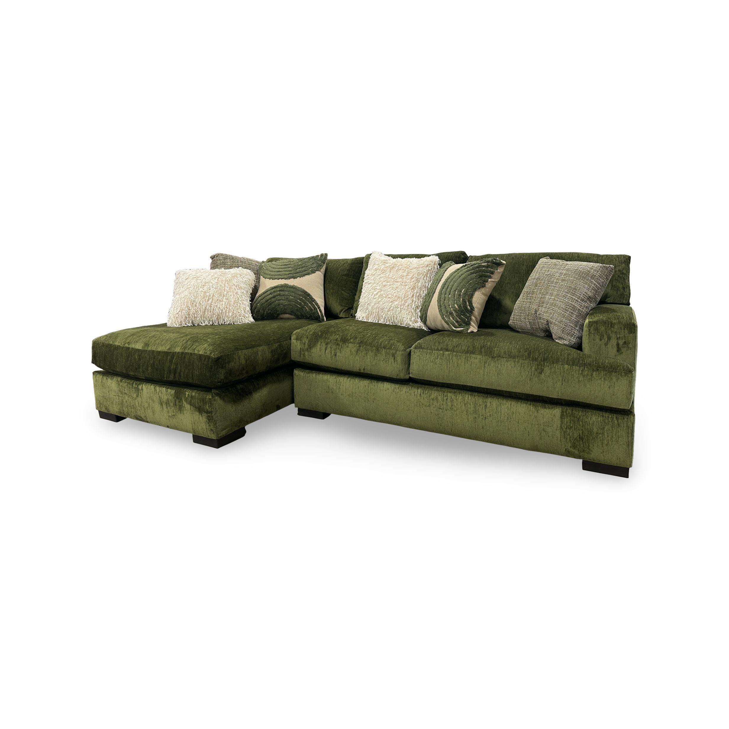 Pine 2-Piece Left Arm Chaise Sofa