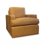 Bradley Leather Swivel Glider Chair