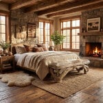 Teak Root Bench with Goat Hide Seat - Image 4