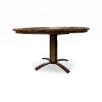 Rounded Laminate Dining Table with 18" Table Leaf - Image 2
