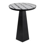 Noir Panda Stone 23" Side Table