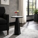 Noir Panda Stone 23" Side Table - Image 5