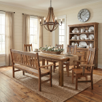 Reclaimed Farmhouse 6-Piece Dining Set with Bench - Image 8