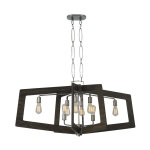 Zebrawood 8-Light Linear Pendant Light