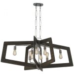Zebrawood 8-Light Linear Pendant Light - Image 2