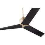 Strato 60" Aged Brass 3-Blade Ceiling Fan - Image 3