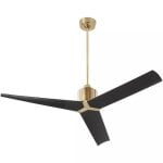 Strato 60" Aged Brass 3-Blade Ceiling Fan