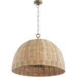 Artisan's Brass 24" 3-Light Wicker Ceiling Pendant - Image 2
