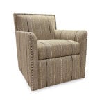 Beck Swivel Chair with Nailhead Trim