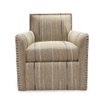 Beck Swivel Chair with Nailhead Trim - Image 2