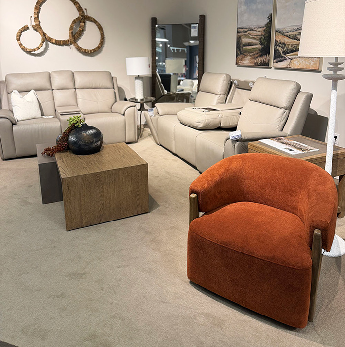 Motion Furniture and Swivel Accent Chair