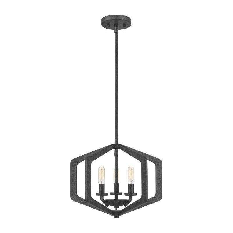 Vanguard 3-Light Black Pendant Light