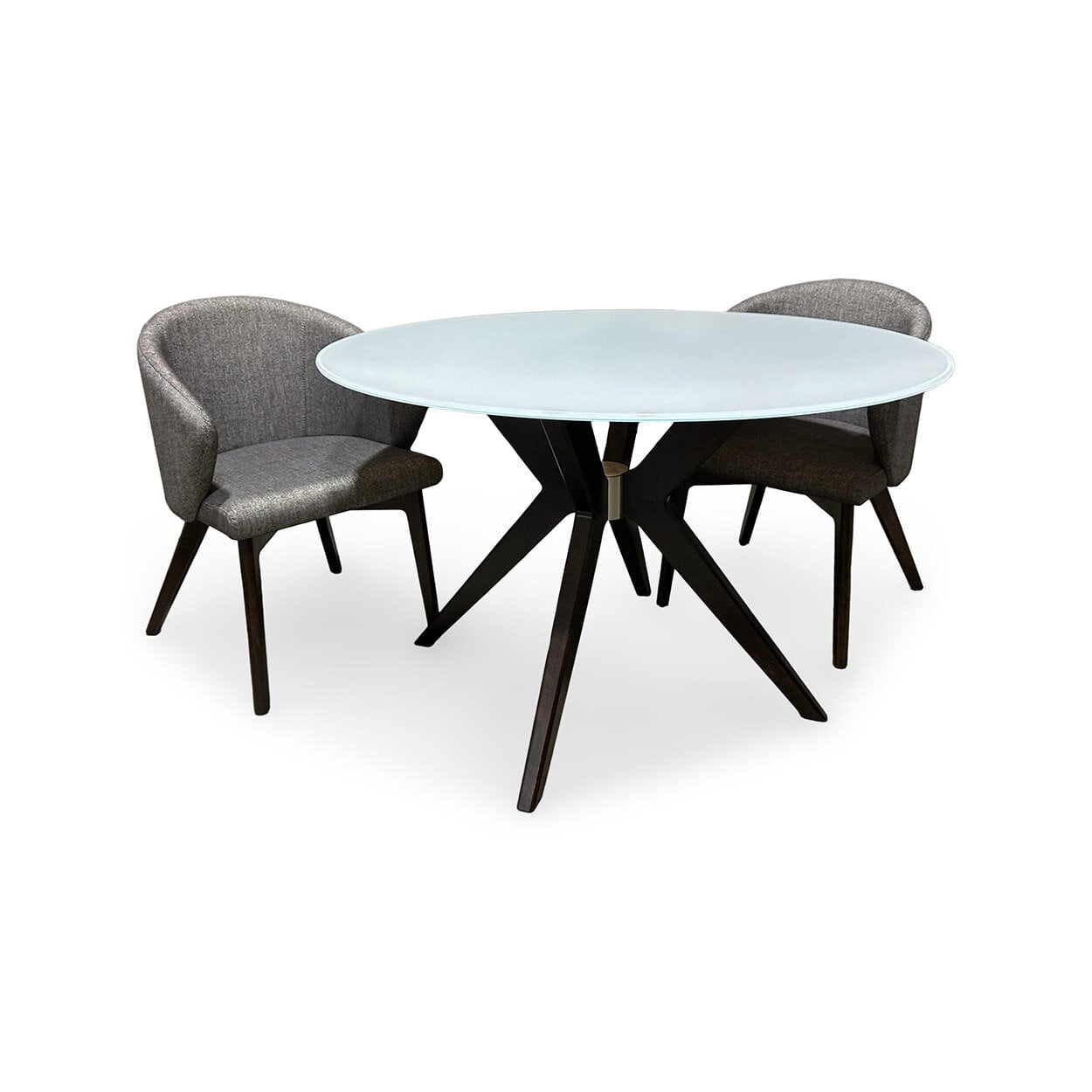 Modern 3-Piece Dining Set with Round Table