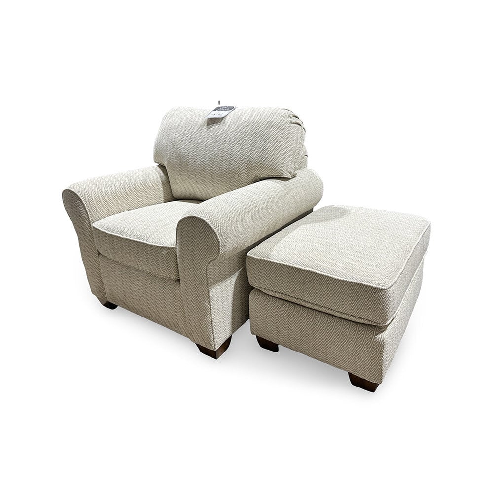 Casual Accent Chair & Ottoman Set