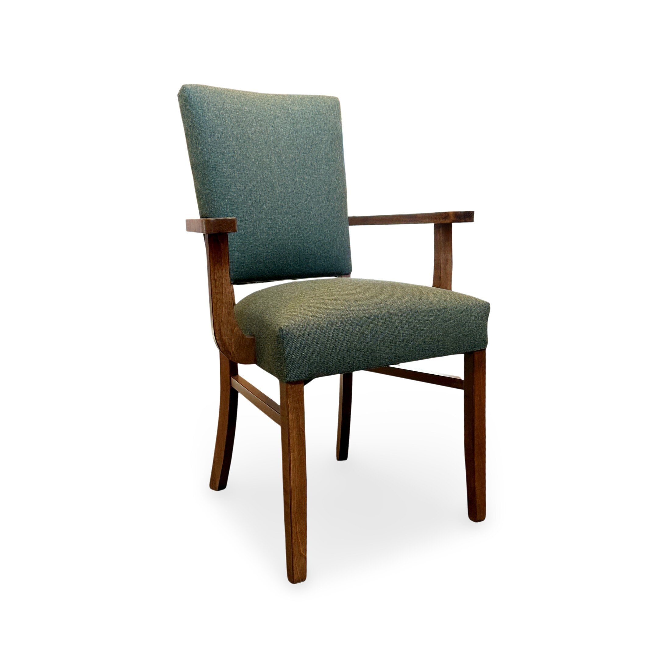 Dark Olive Upholstered Dining Armchair