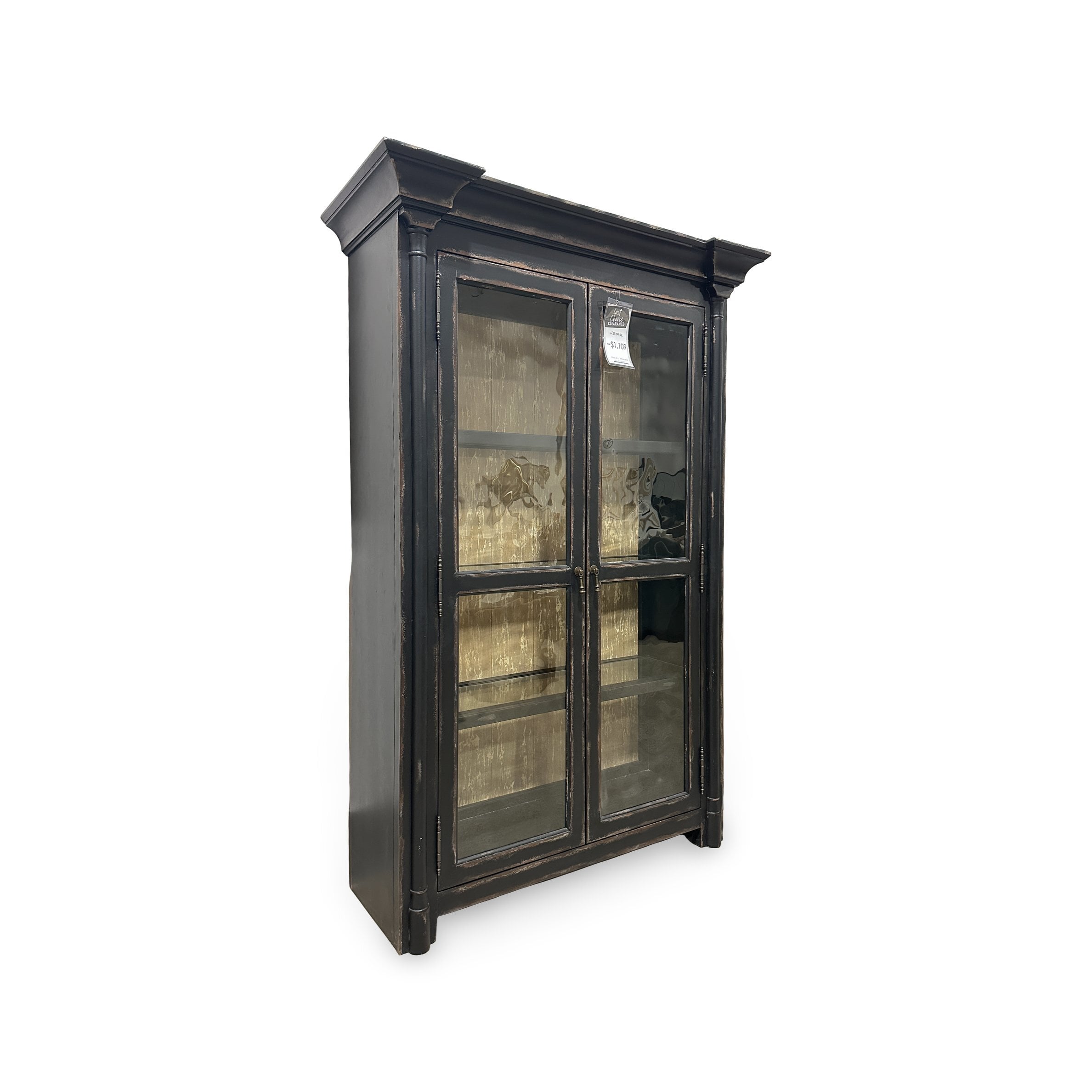 Distressed 2-Door Display Cabinet