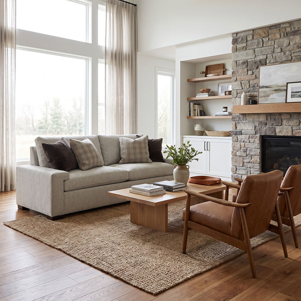 Modern Reverse Key Arm Sofa - Image 8