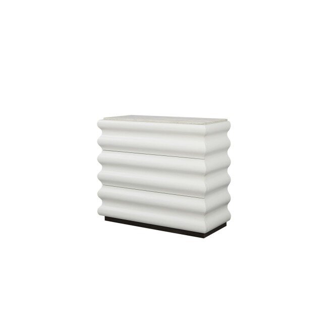 3062-152-chest-02 Contemporary White Channel Chest - Image 1