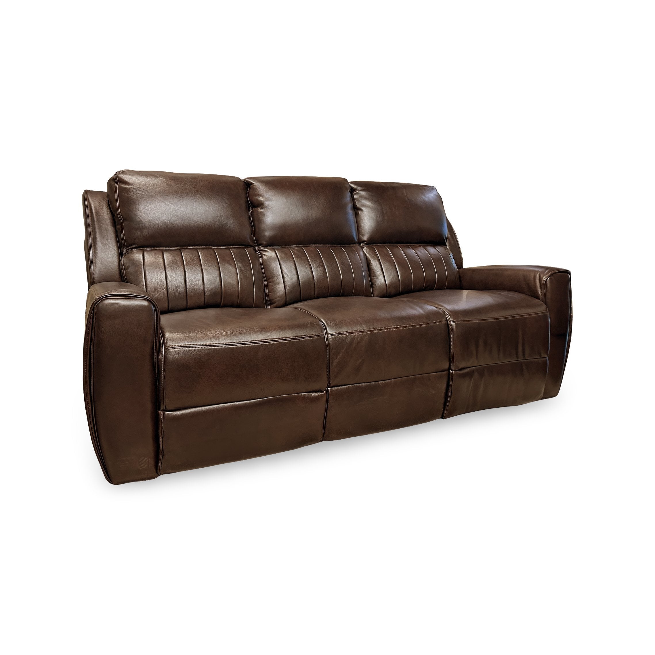 MOTSOFMF4490 Aberdeen Walnut Powered Reclining Leather Sofa - Image 1