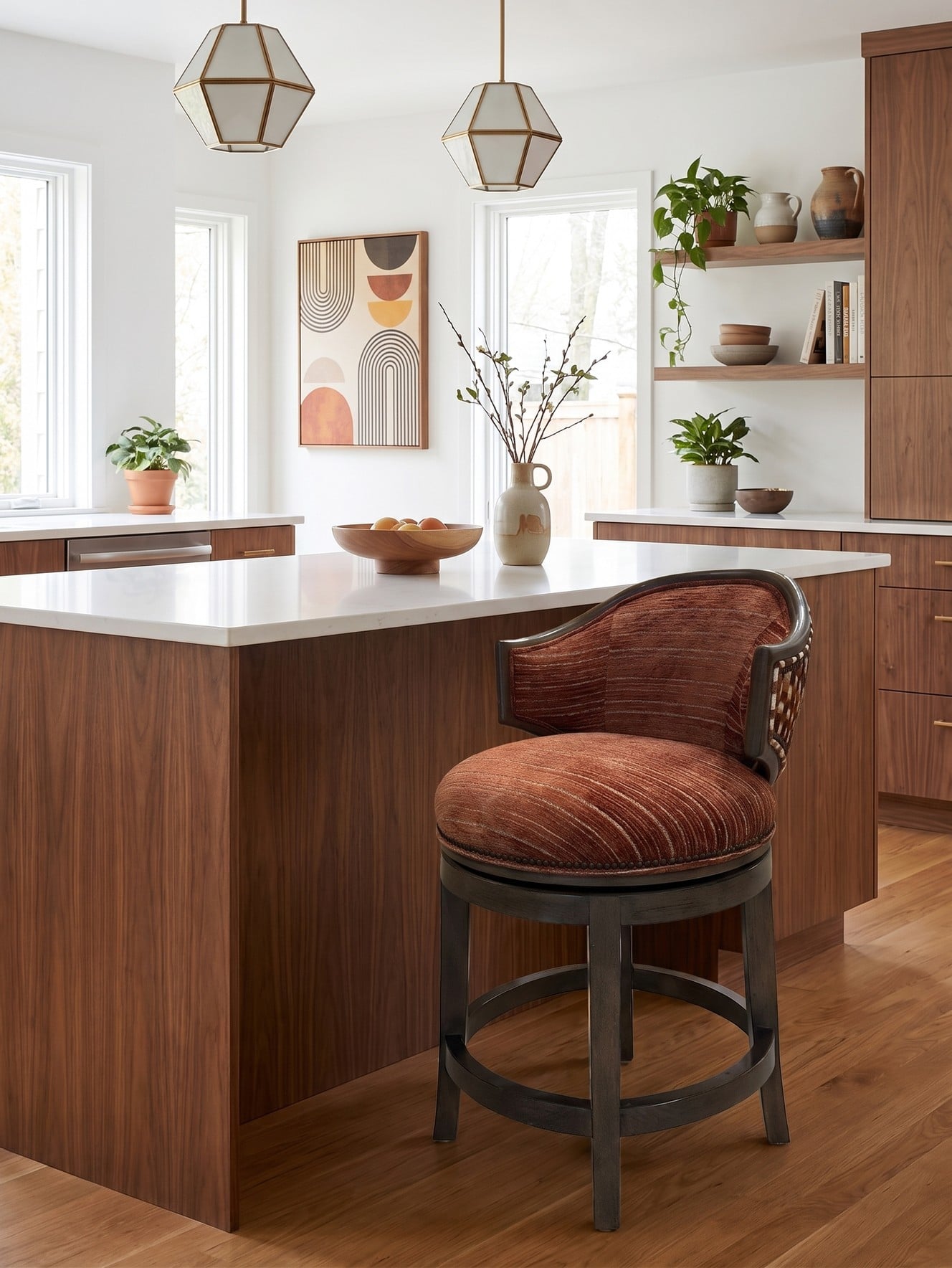 Sienna Stool STOSTOMF7631 STOSTOMF7631 Angle Inspire Kitchen Bar Stools Indoor   Mid Century Modern 1