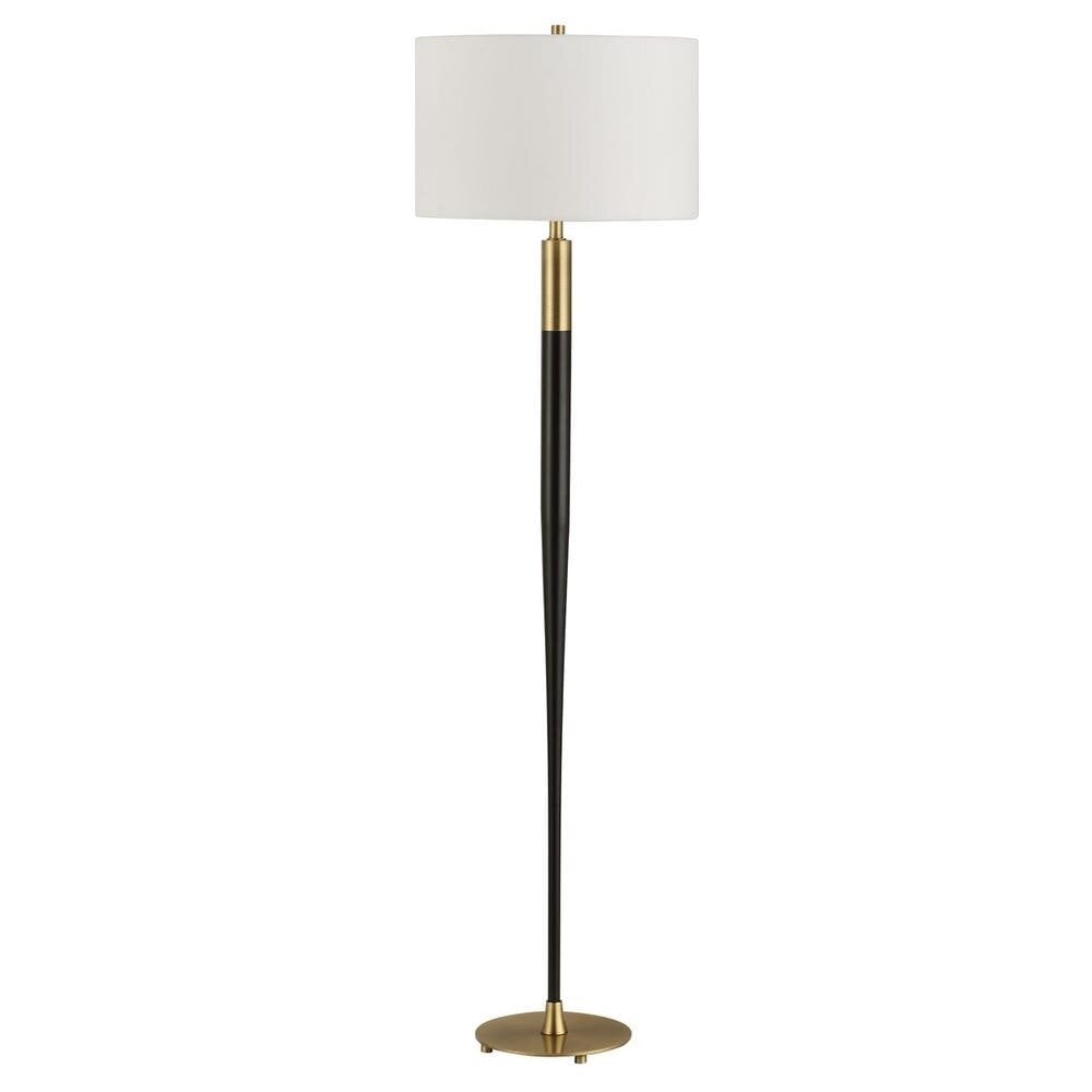 image_1790100849097 Tapered Metal Floor Lamp with Brass Accents - Image 1