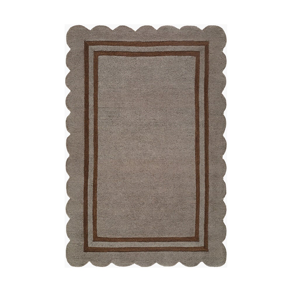 scp2303-576 Scalloped Handmade 8' x 10' Area Rug - Image 1