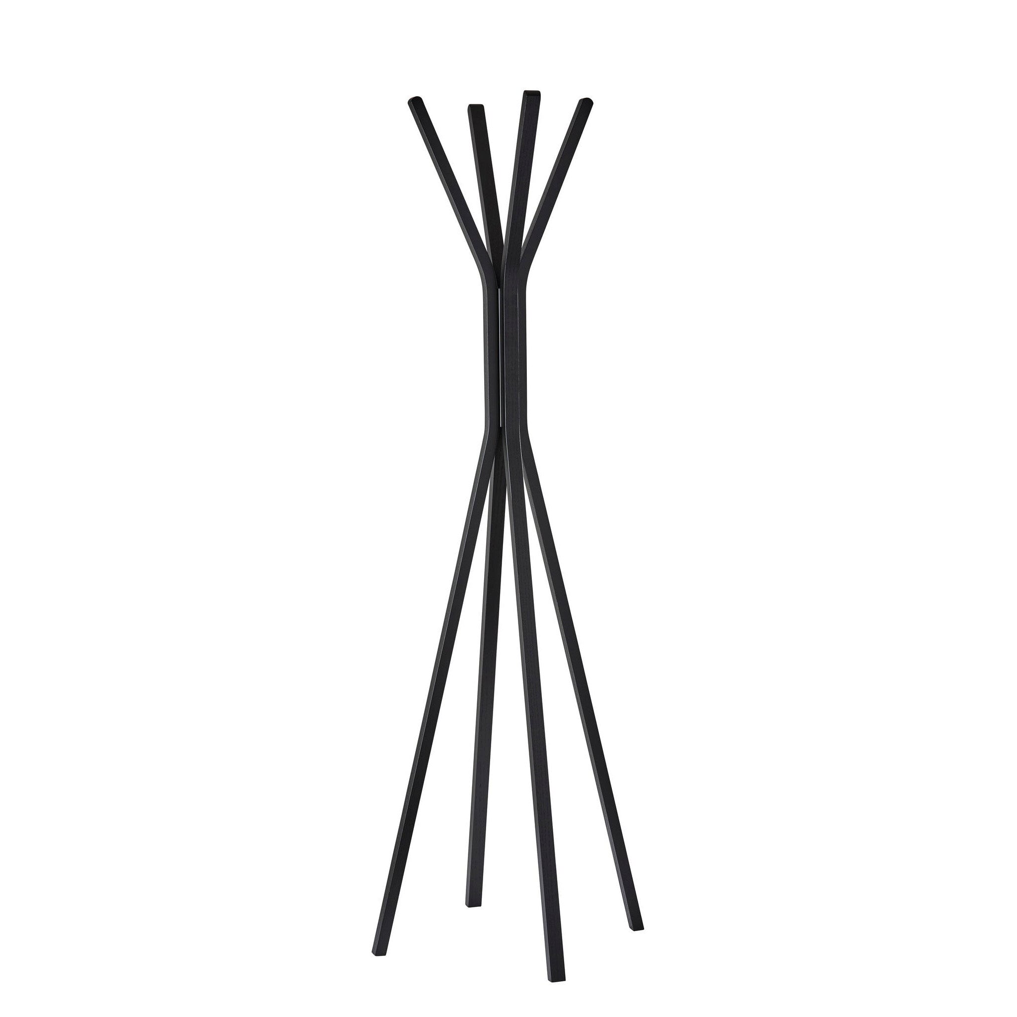 wk3809-01_lg Black 4-Hook Coat Rack - Image 1