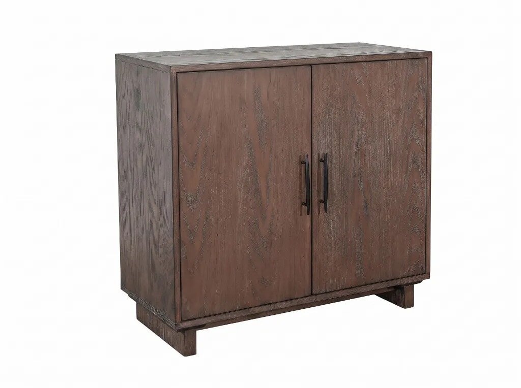 1920WR_Clipped2 Modern 36" 2-Door Accent Cabinet | Weathered Rum - Image 1
