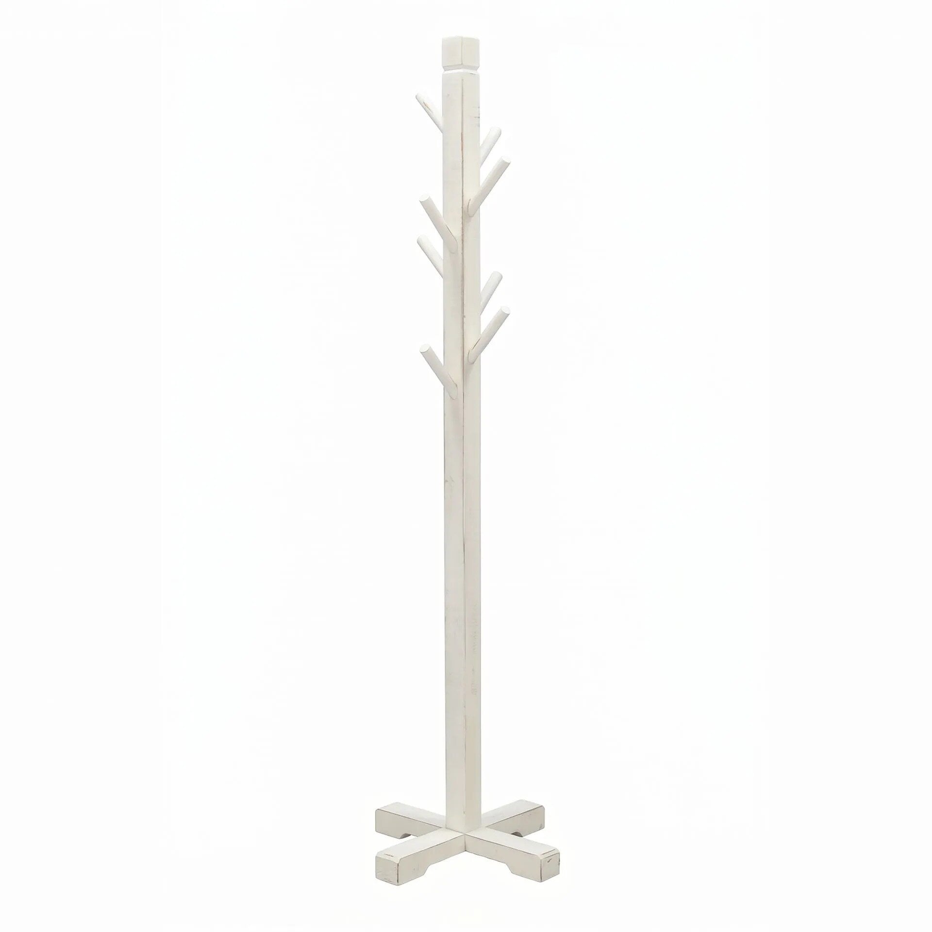 2113WS_Clipped Freestanding 8-Hook Hat Rack | White Sand - Image 1