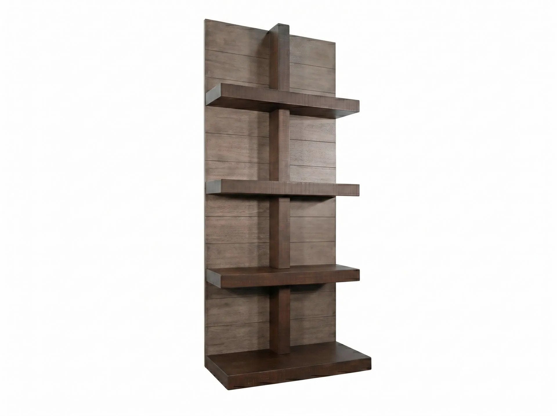 2858TB-B_Clipped Modern Open Shelf Panel Bookcase - Image 1