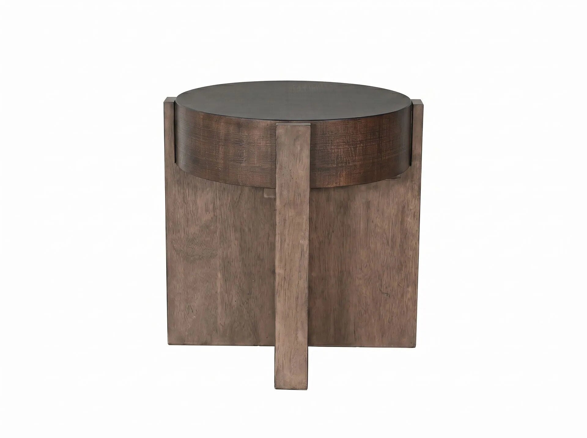 3204TB-CS_Clipped Rustic-Modern Chairside Table - Image 1