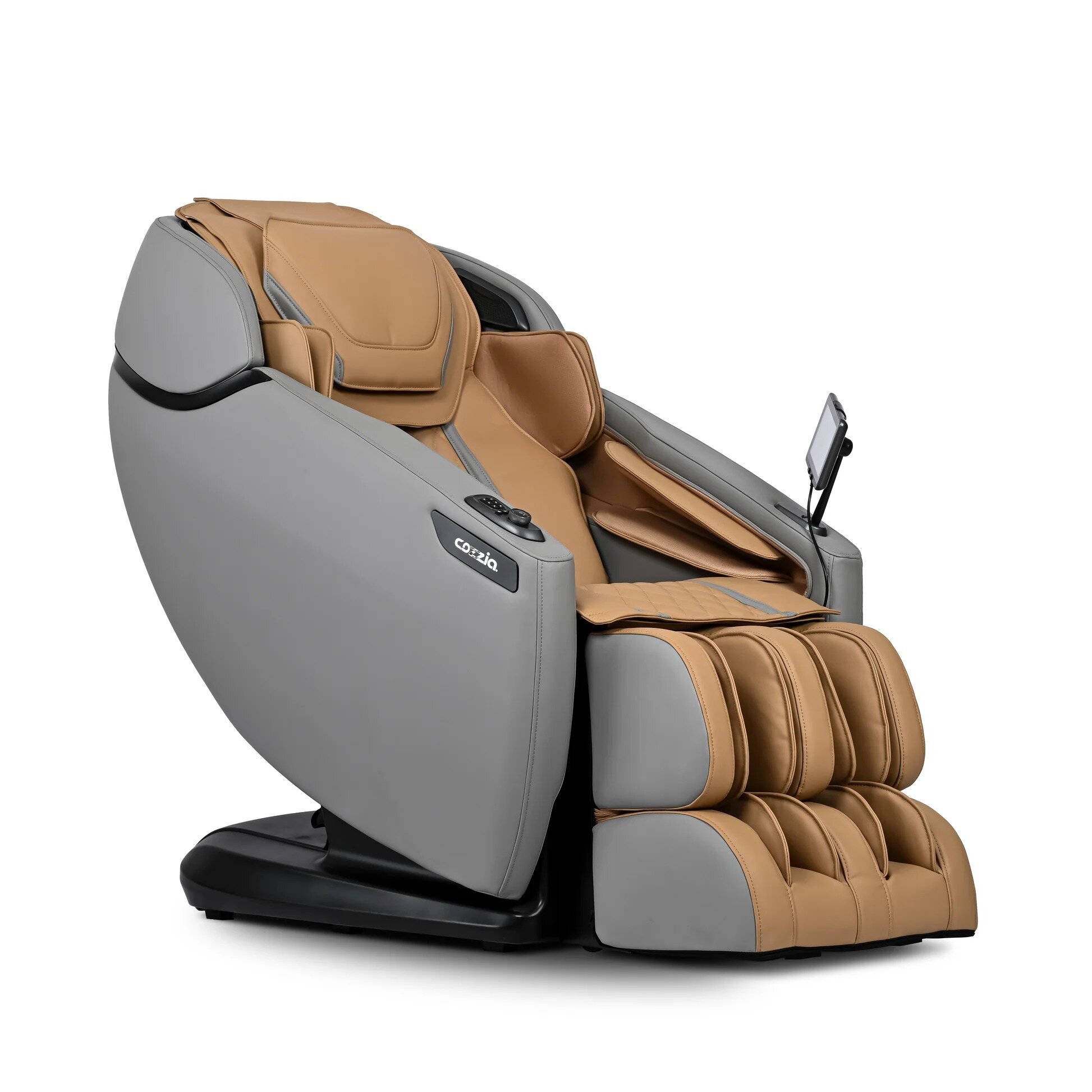 645lightgrey3Q Zen 2 | Cappuccino & Grey Massage Chair - Image 1