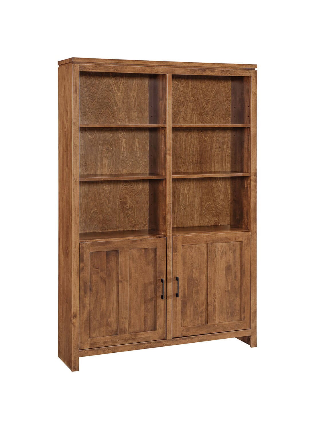 Modern Tuscan Brown 2-Door 48" Bookcase