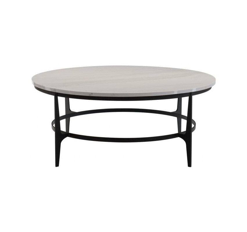 bernhardt_avondale_round_metal_cocktail_table_470-015_side Avon Freestanding Round Cocktail Table - Image 1