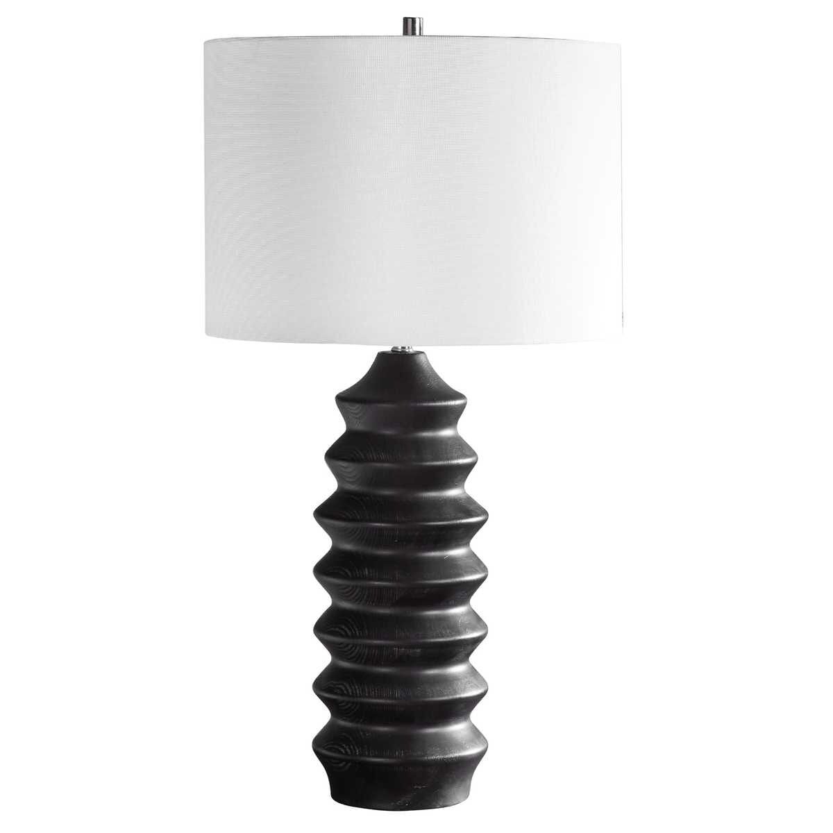 image-product (42) Uplift Carved Wood Table Lamp - Image 1